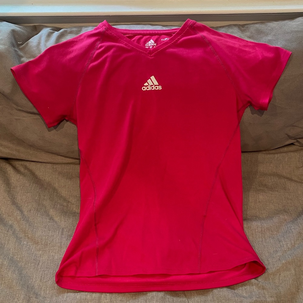 Adidas Climate Pink Short Sleeve Shirt